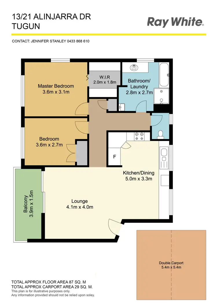 Floorplan of Homely unit listing, 13/21 Alinjarra Drive, Tugun QLD 4224