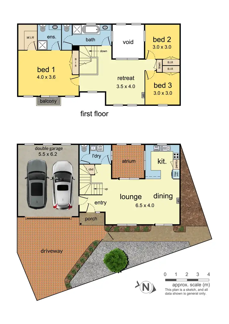 Floorplan of Homely townhouse listing, 1 Hannah Close, Glen Waverley VIC 3150