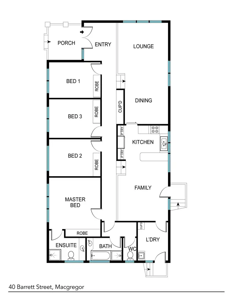 Floorplan of Homely house listing, 40 Barrett Street, Macgregor ACT 2615