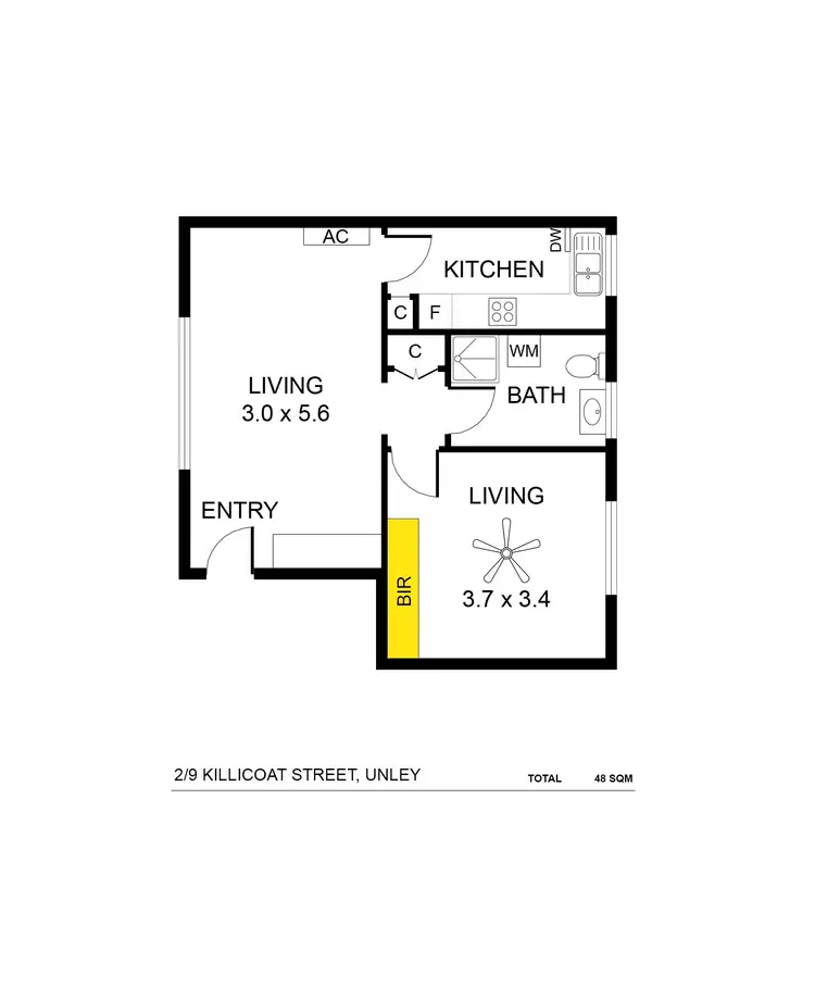 Floorplan of Homely unit listing, 2/9 Killicoat Street, Unley SA 5061