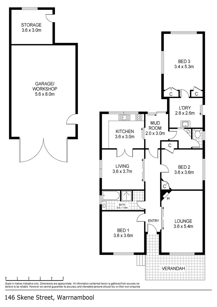 Floorplan of Homely house listing, 146 Skene Street, Warrnambool VIC 3280
