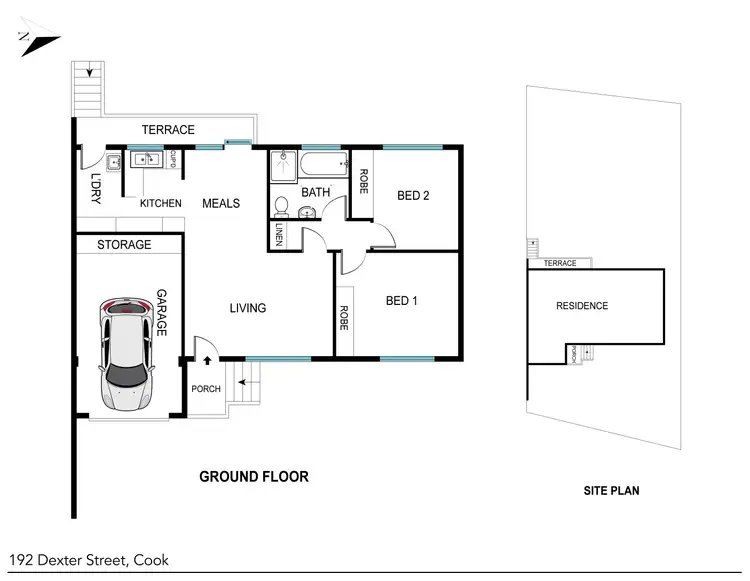 Floorplan of Homely townhouse listing, 192 Dexter Street, Cook ACT 2614