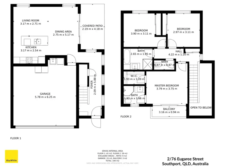 Floorplan of Homely block of units listing, 76 Eugaree Street, Southport QLD 4215