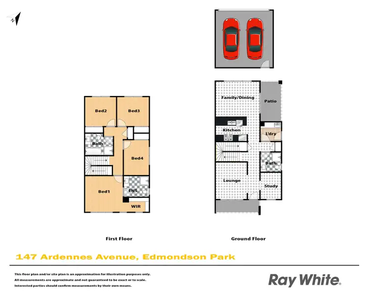 Floorplan of Homely semi-detached listing, 147 Ardennes Avenue, Edmondson Park NSW 2174
