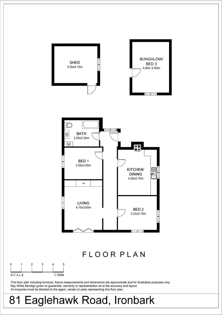 Floorplan of Homely house listing, 81 Eaglehawk Road, Ironbark VIC 3550