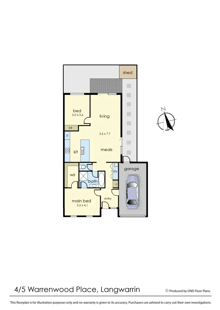 Floorplan of Homely unit listing, 4/5 Warrenwood Place, Langwarrin VIC 3910