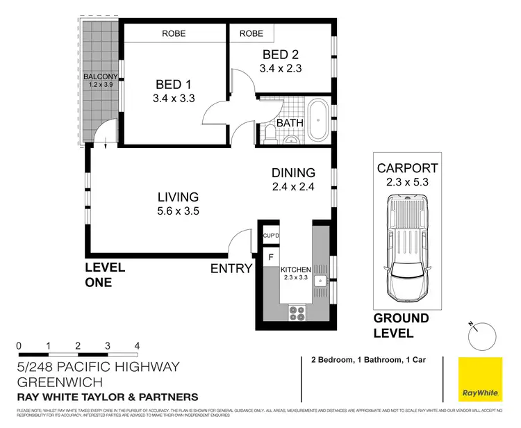 Floorplan of Homely apartment listing, 5/248 Pacific Highway, Greenwich NSW 2065