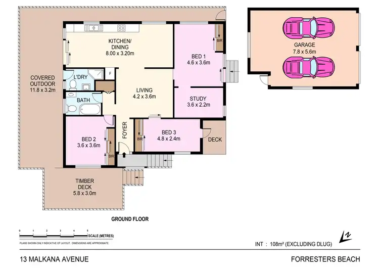 Floorplan of Homely house listing, 13 Malkana Avenue, Forresters Beach NSW 2260