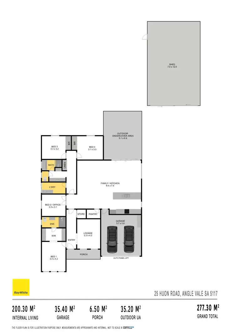 Floorplan of Homely house listing, 25 Huon Road, Angle Vale SA 5117