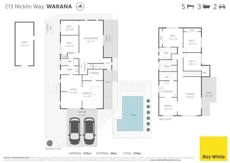 Floorplan of Homely house listing, 213 Nicklin Way, Warana QLD 4575