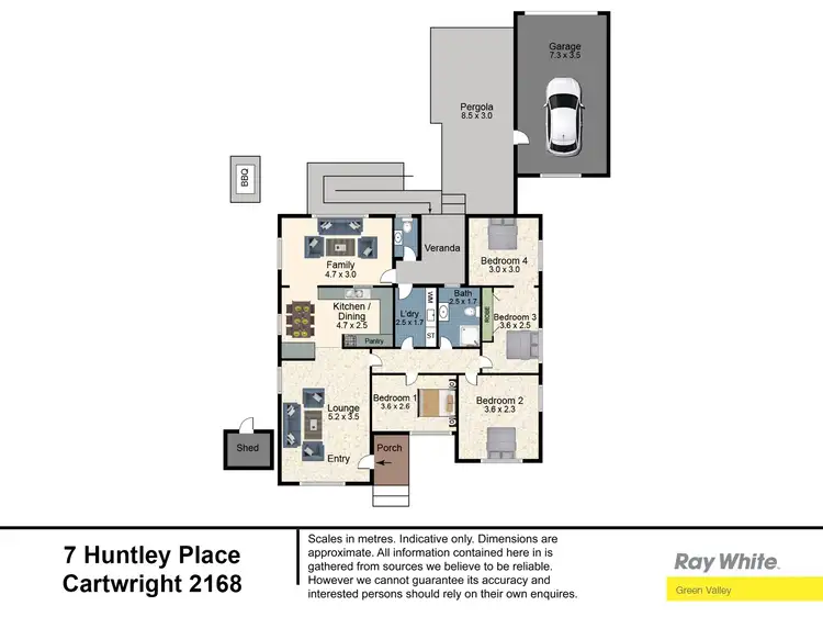 Floorplan of Homely house listing, 7 Huntley Place, Cartwright NSW 2168