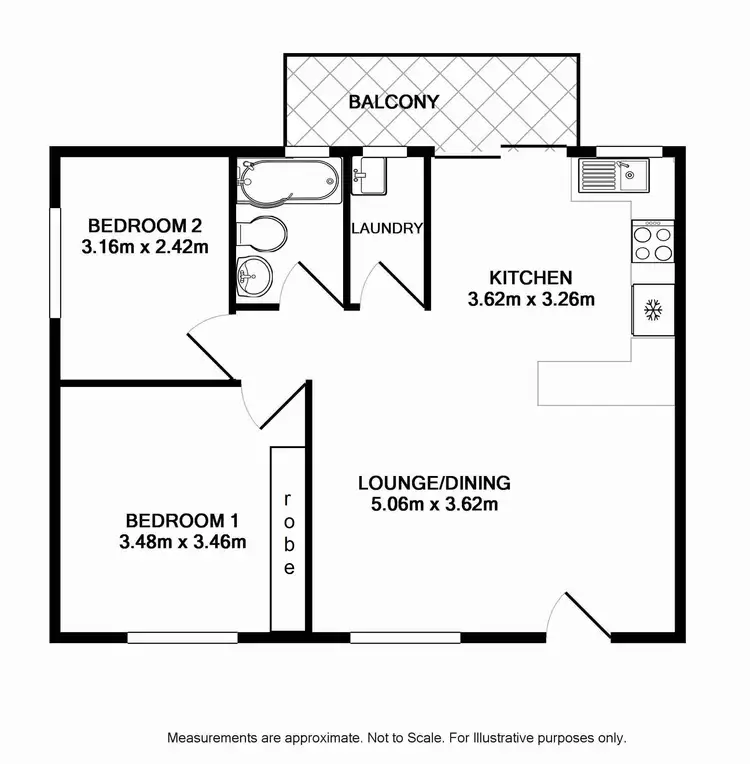 Floorplan of Homely unit listing, 6/15 First Street, Kingswood NSW 2747