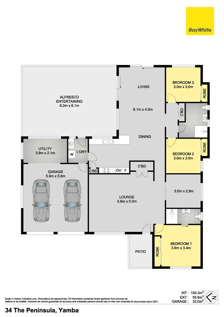 Floorplan of Homely house listing, 34 The Peninsula, Yamba NSW 2464