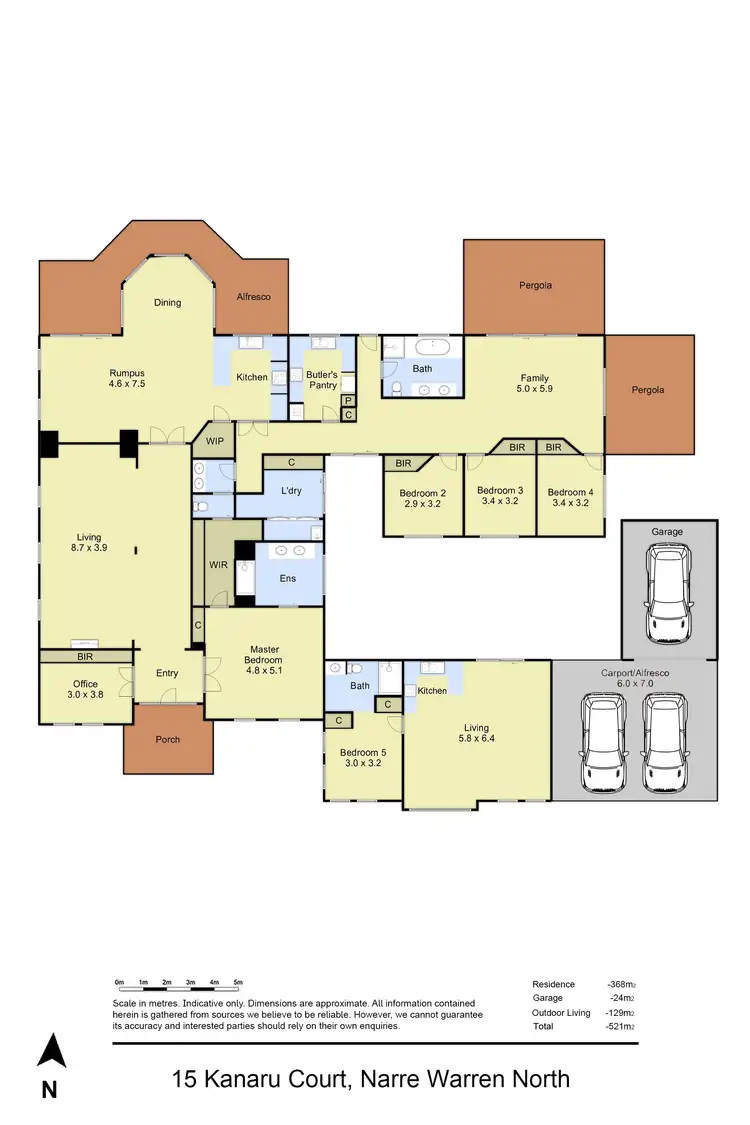Floorplan of Homely house listing, 15 Kanaru Court, Narre Warren North VIC 3804