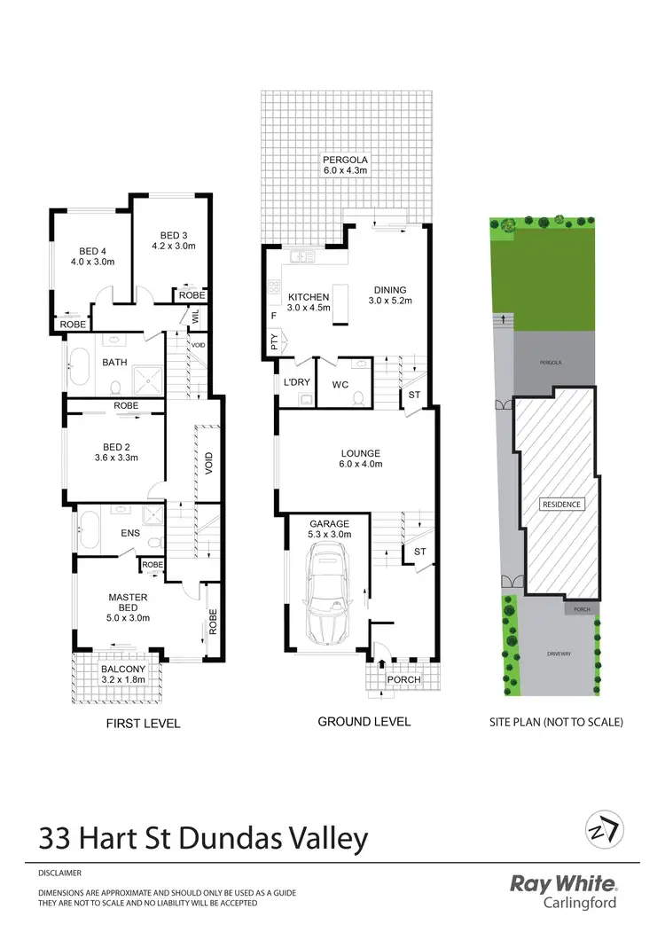 Floorplan of Homely semi-detached listing, 33 Hart Street, Dundas Valley NSW 2117