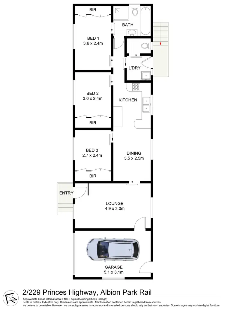 Floorplan of Homely villa listing, 2/229 Princes Highway, Albion Park Rail NSW 2527