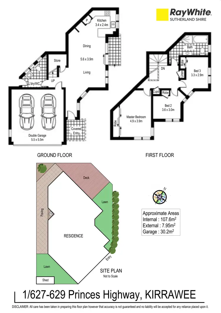 Floorplan of Homely townhouse listing, 1/627-629 Princes Highway, Kirrawee NSW 2232