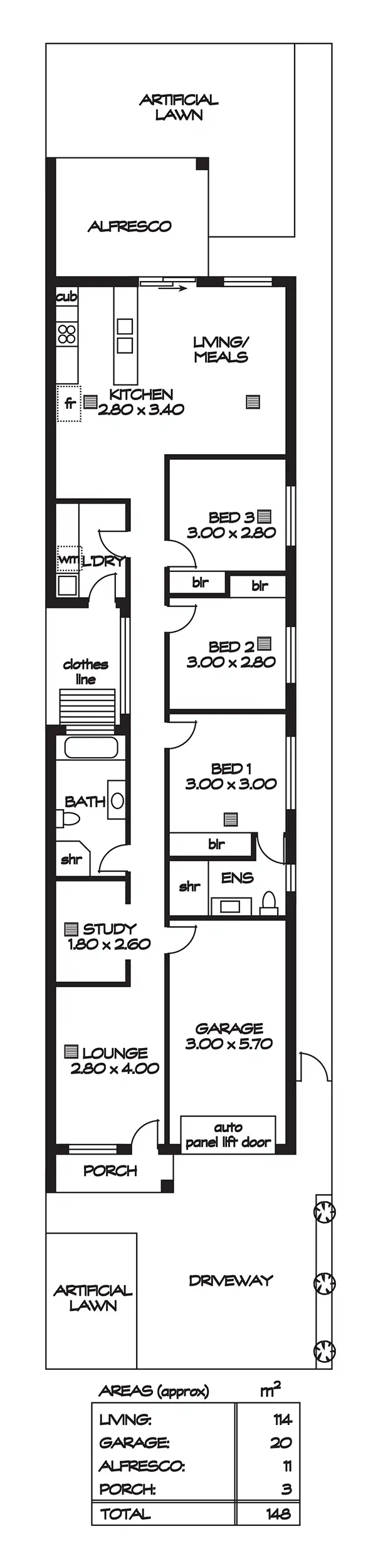 Floorplan of Homely house listing, 14b Oldfield Street, Parafield Gardens SA 5107