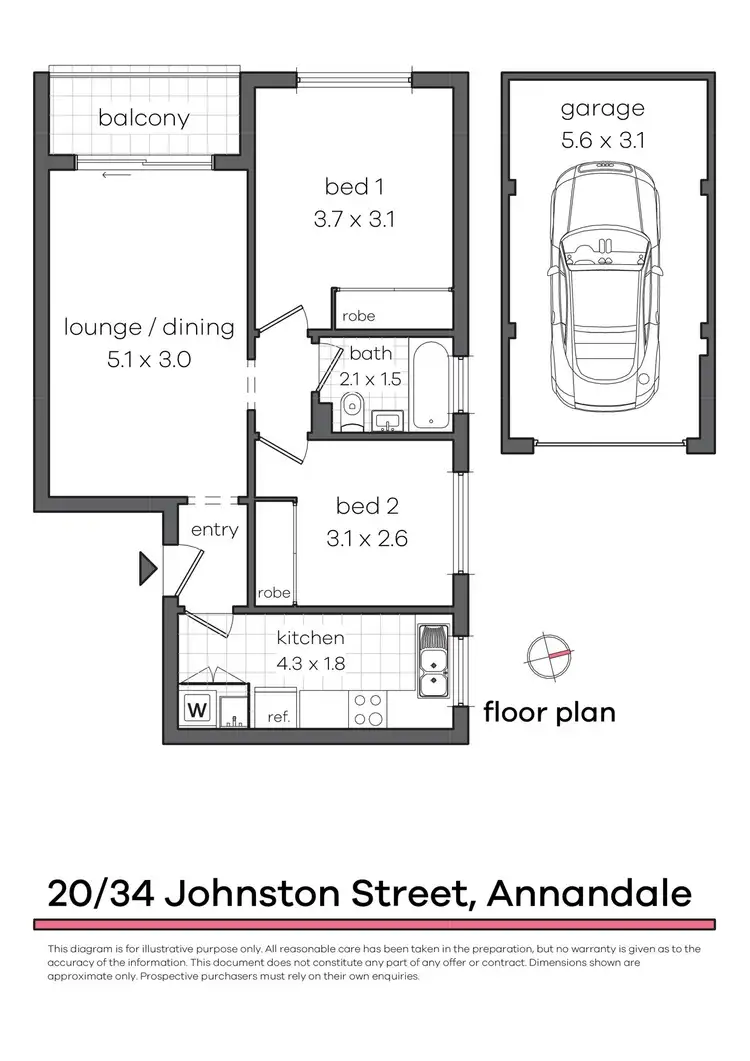 Floorplan of Homely apartment listing, 20/34 Johnston Street, Annandale NSW 2038
