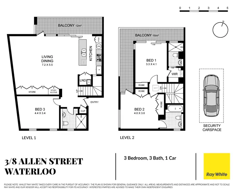Floorplan of Homely apartment listing, 3/8 Allen Street, Waterloo NSW 2017