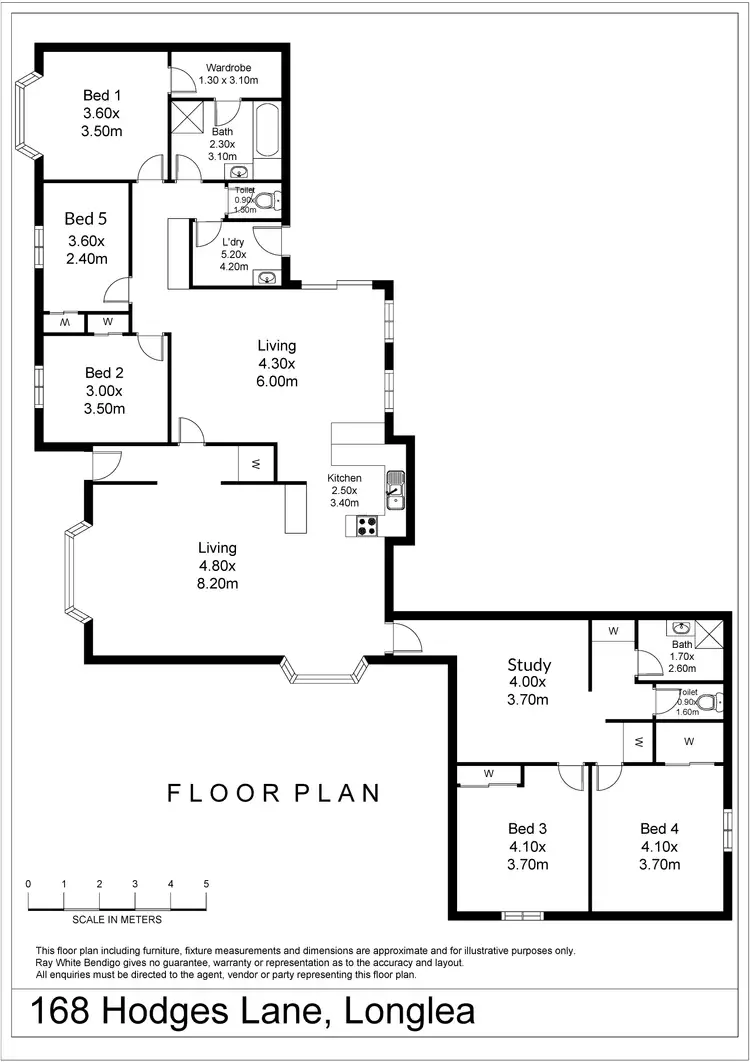 Floorplan of Homely house listing, 168 Hodges Lane, Longlea VIC 3551