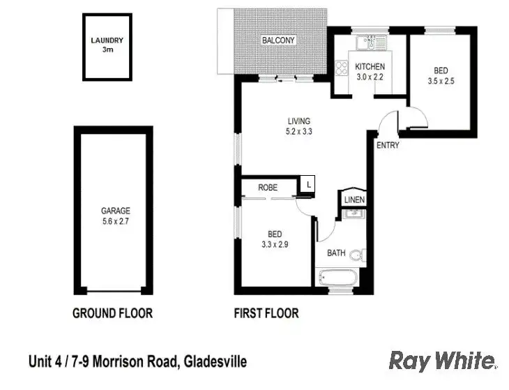 Floorplan of Homely apartment listing, 4/7 Morrison Road, Gladesville NSW 2111