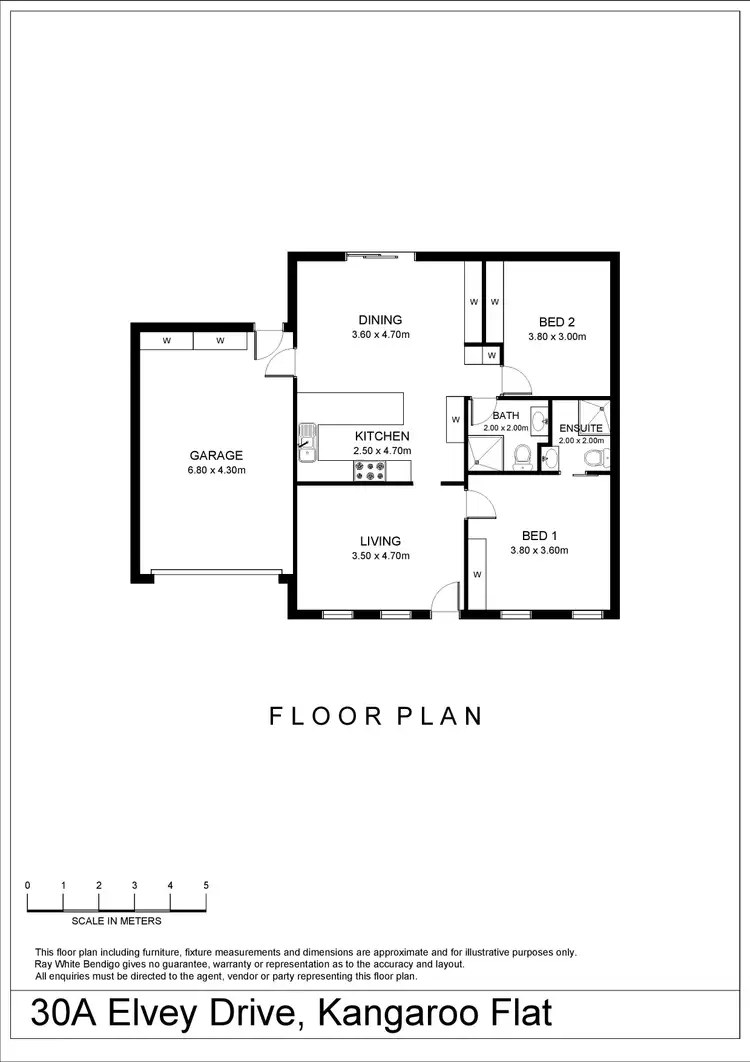 Floorplan of Homely house listing, 30A Elvey Drive, Kangaroo Flat VIC 3555