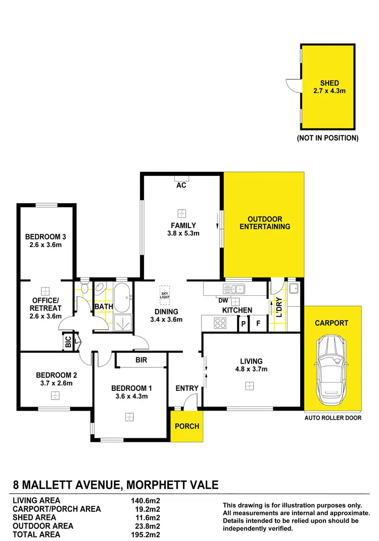 Floorplan of Homely house listing, 8 Mallett Avenue, Morphett Vale SA 5162