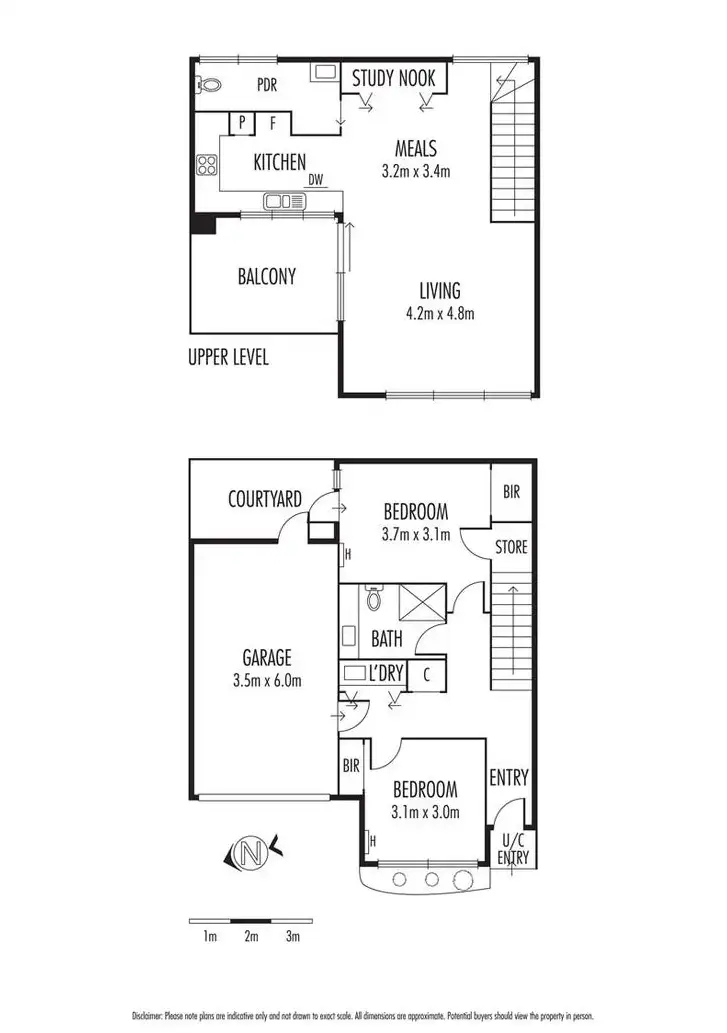 Floorplan of Homely townhouse listing, 4/130 Mitchell Street, Brunswick East VIC 3057