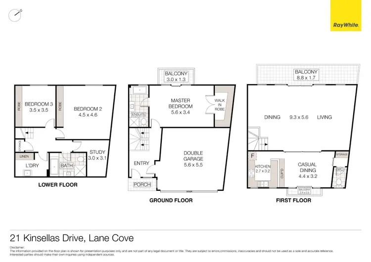 Floorplan of Homely townhouse listing, 21 Kinsellas Drive, Lane Cove NSW 2066