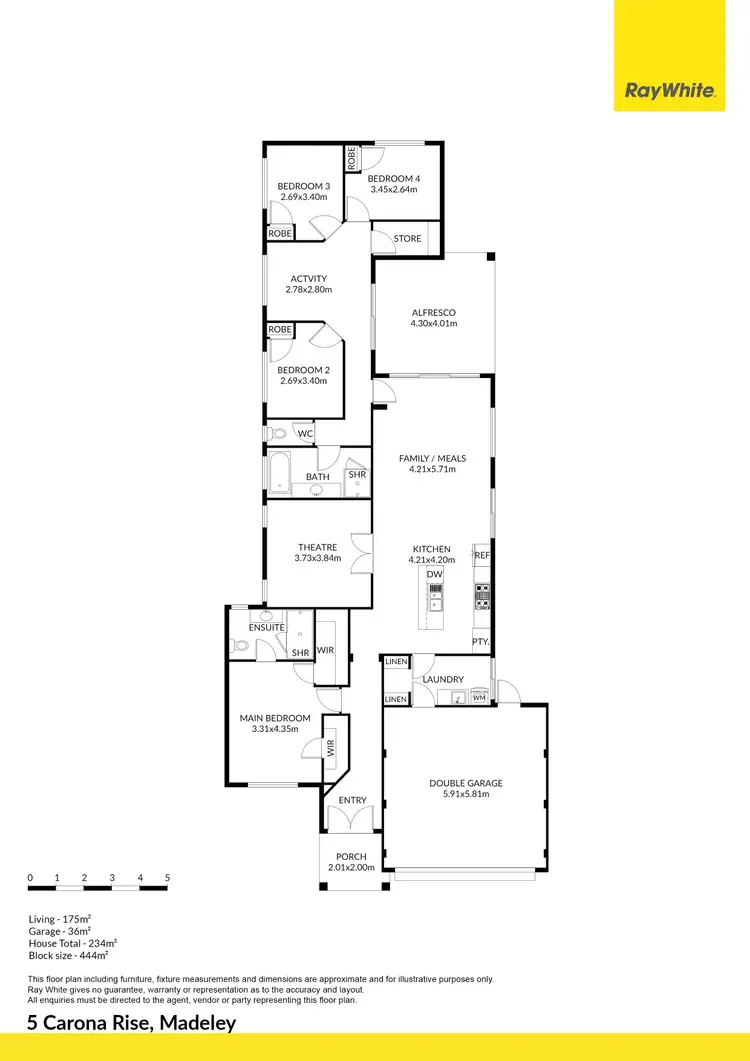 Floorplan of Homely house listing, 5 Carona Rise, Madeley WA 6065