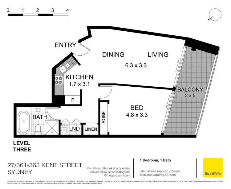 Floorplan of Homely apartment listing, 27/361-363 Kent Street, Sydney NSW 2000