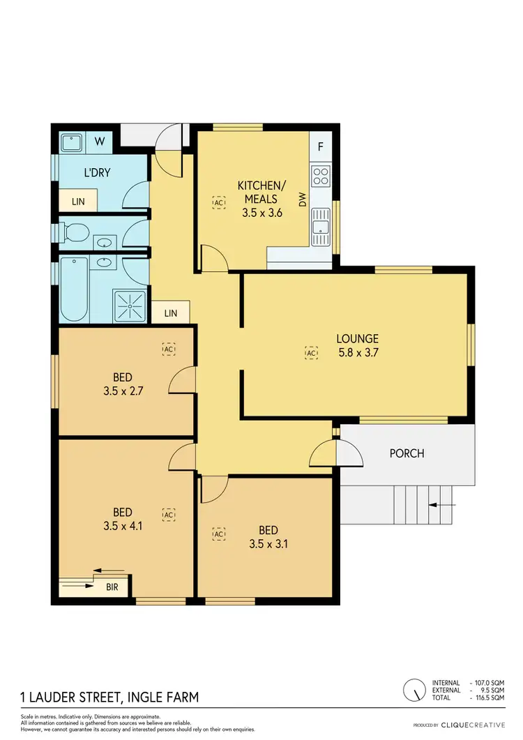 Floorplan of Homely house listing, 1 Lauder Street, Ingle Farm SA 5098