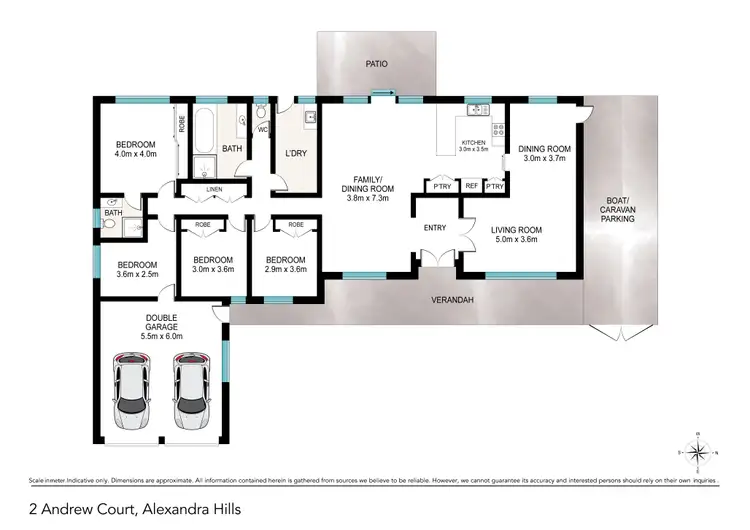 Floorplan of Homely house listing, 2 Andrew Court, Alexandra Hills QLD 4161