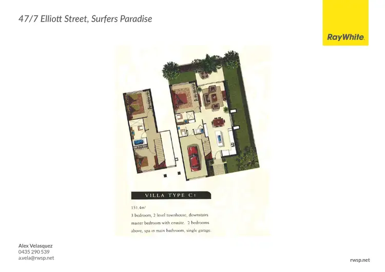 Floorplan of Homely townhouse listing, 47/7 Elliott Street, Surfers Paradise QLD 4217