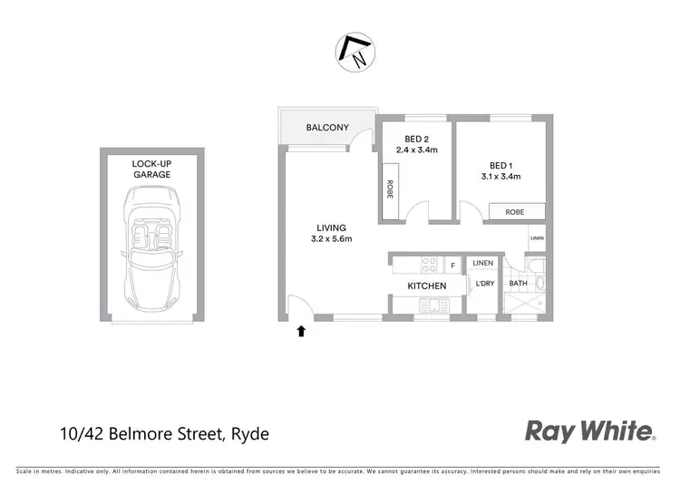 Floorplan of Homely apartment listing, 10/42 Belmore Street, Ryde NSW 2112