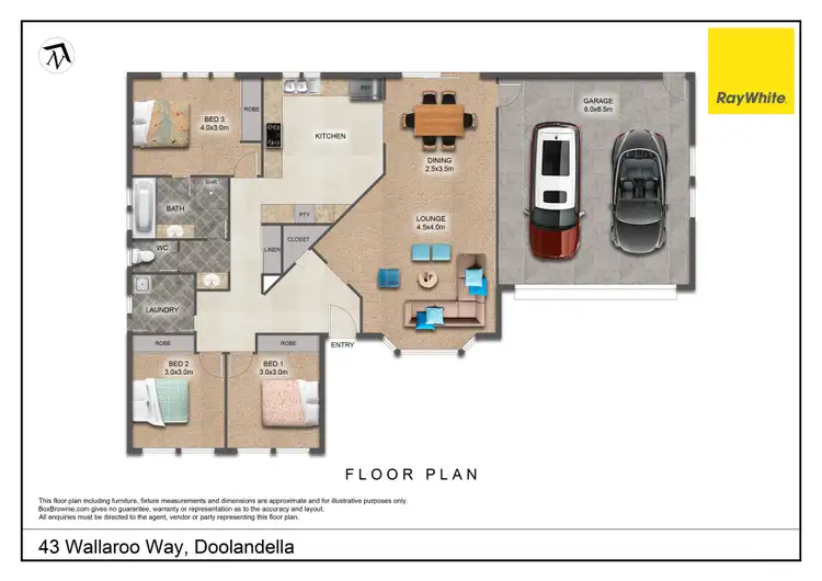 Floorplan of Homely house listing, 43 Wallaroo Way, Doolandella QLD 4077