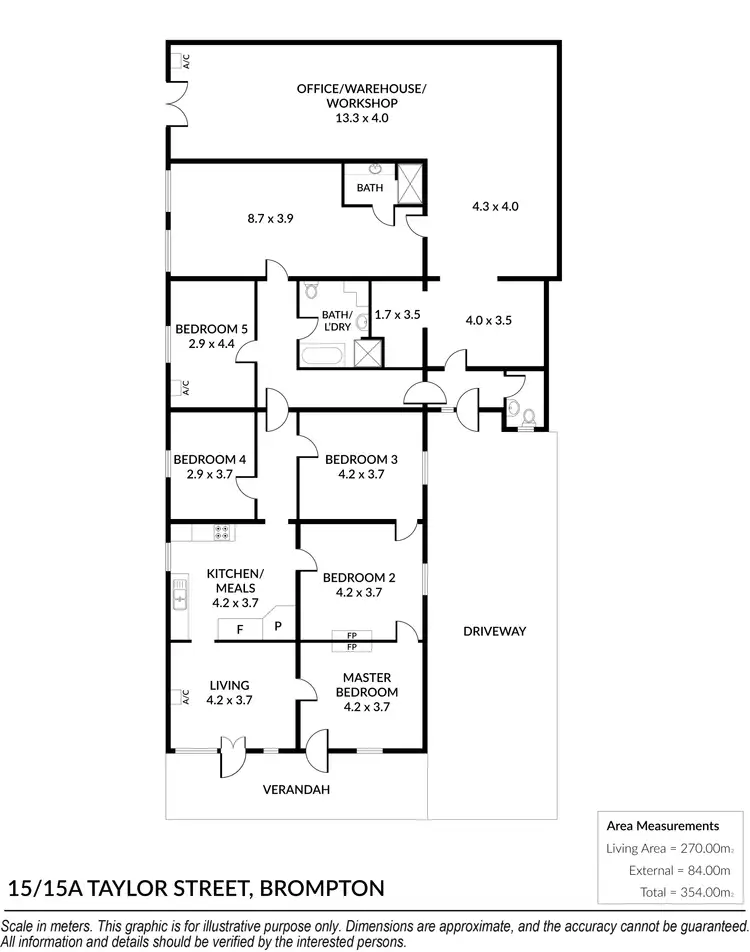 Floorplan of Homely house listing, 15/15A Taylor Street, Brompton SA 5007