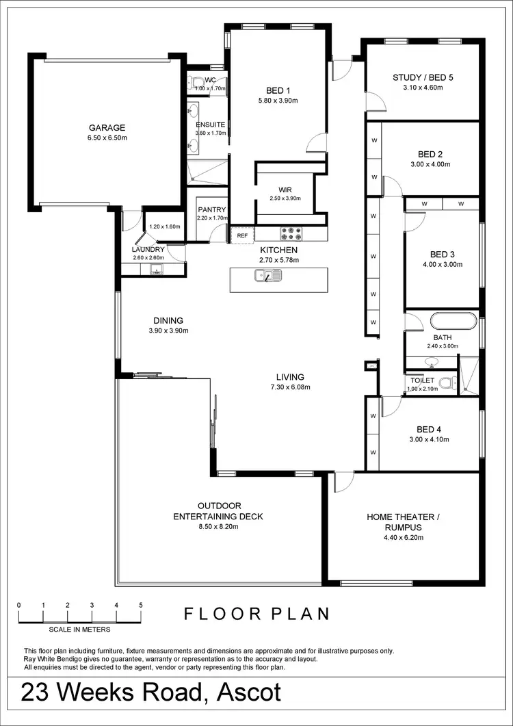 Floorplan of Homely house listing, 23 Weeks Road, Ascot VIC 3551