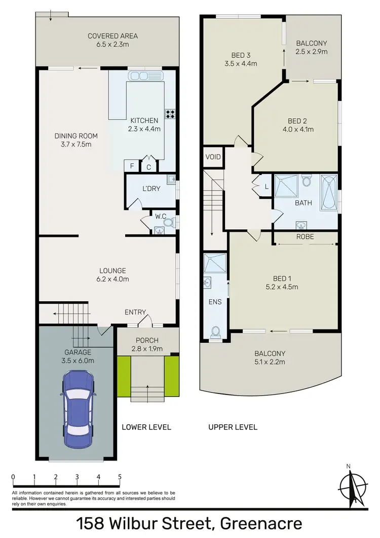 Floorplan of Homely semi-detached listing, 158 Wilbur Street, Greenacre NSW 2190