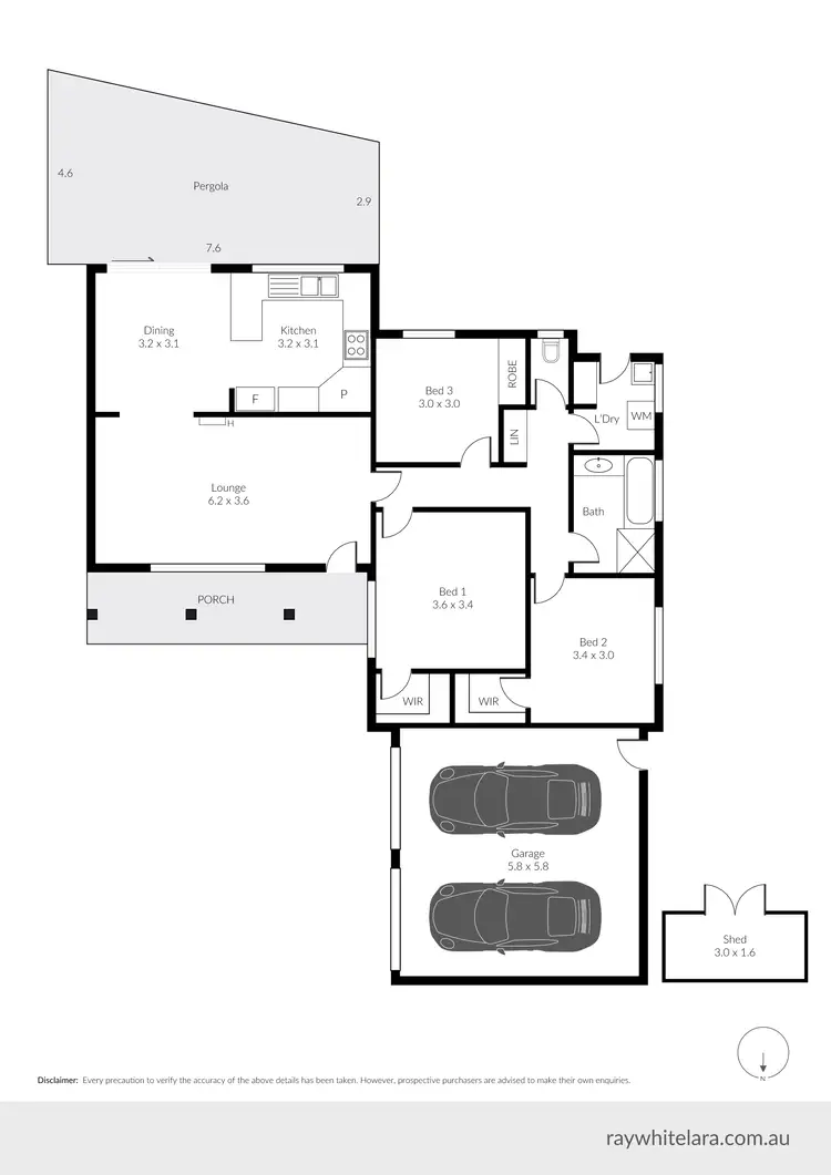 Floorplan of Homely house listing, 2/6 Cortland Drive, Highton VIC 3216