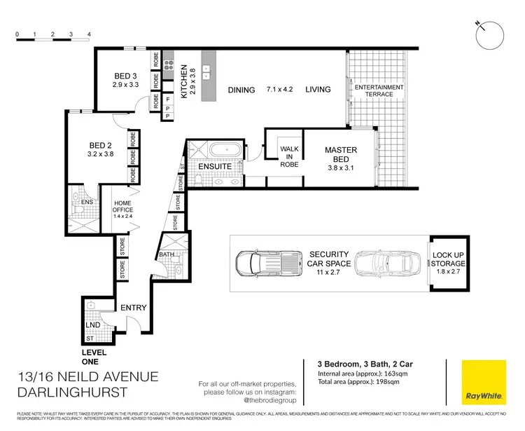 Floorplan of Homely apartment listing, 13/16 Neild Avenue, Darlinghurst NSW 2010