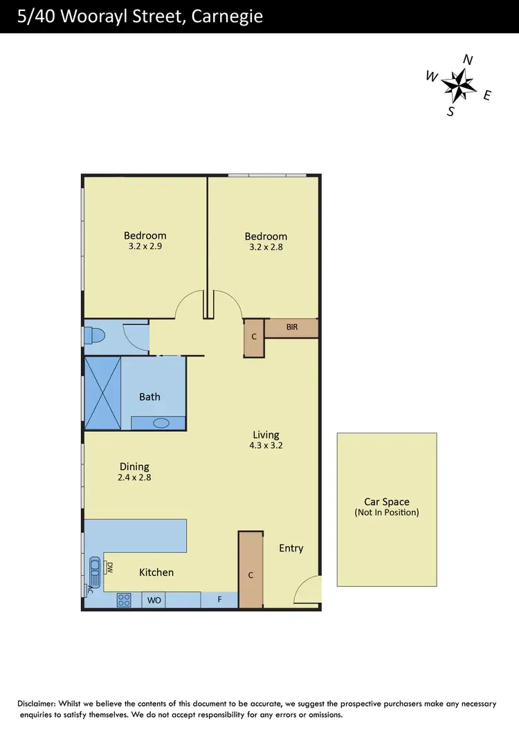 Floorplan of Homely apartment listing, 5/40 Woorayl Street, Carnegie VIC 3163