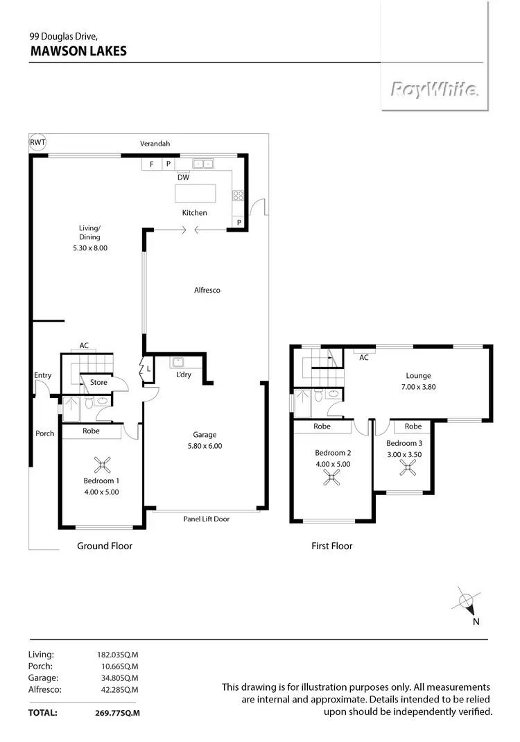 Floorplan of Homely house listing, 99 Douglas Drive, Mawson Lakes SA 5095