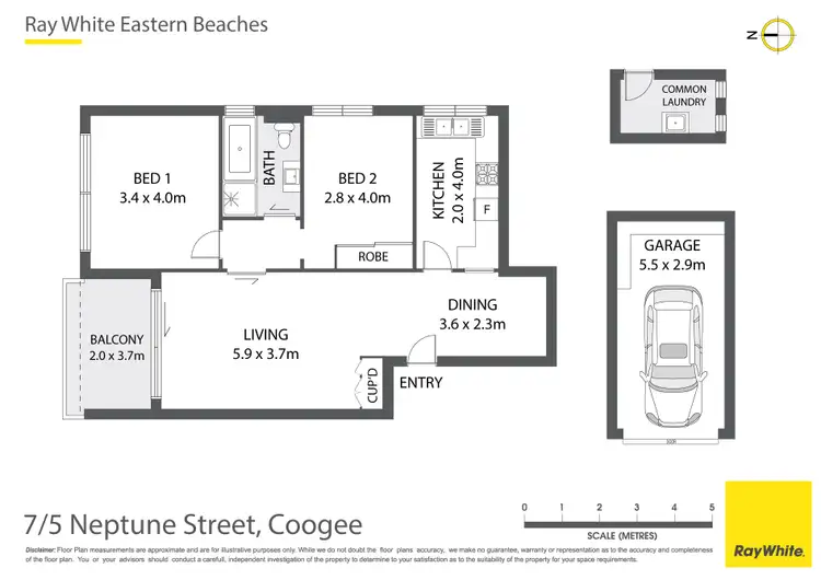Floorplan of Homely apartment listing, 7/5 Neptune Street, Coogee NSW 2034