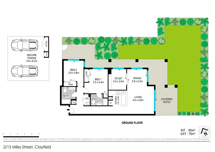 Floorplan of Homely apartment listing, 2/15 Miles Street, Clayfield QLD 4011