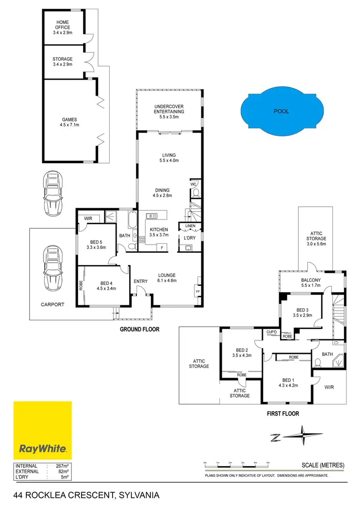 Floorplan of Homely house listing, 44 Rocklea Crescent, Sylvania NSW 2224