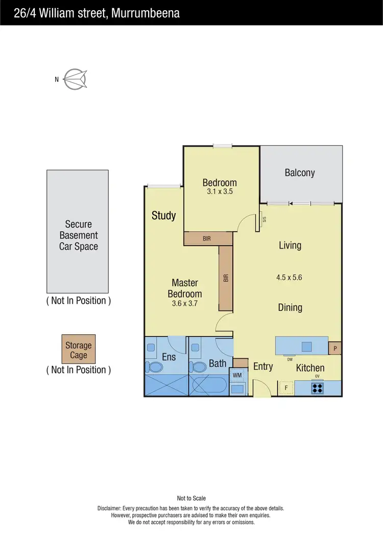 Floorplan of Homely apartment listing, 26/4 William Street, Murrumbeena VIC 3163