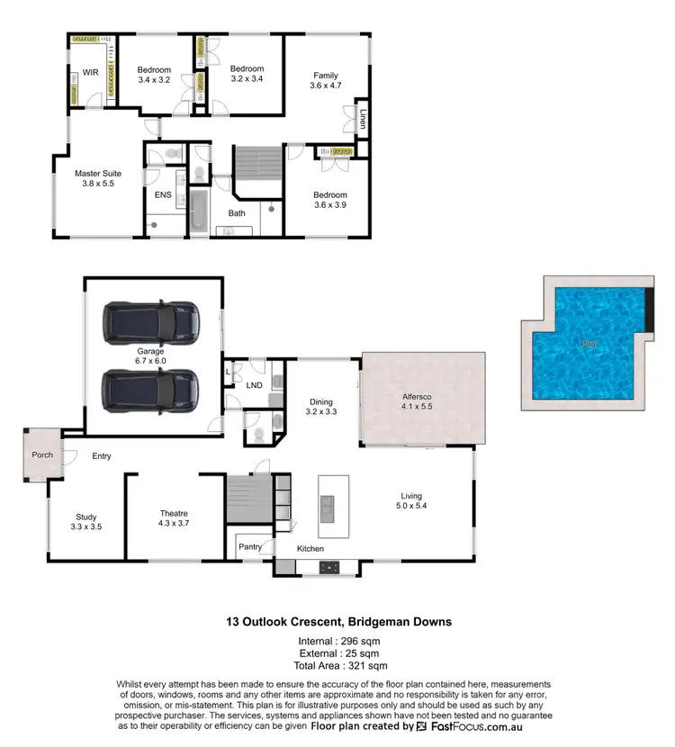 Floorplan of Homely house listing, 13 Outlook Crescent, Bridgeman Downs QLD 4035