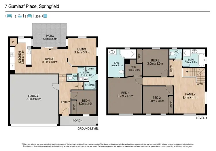 Floorplan of Homely unit listing, 2/7 Gumleaf Place, Springfield QLD 4300